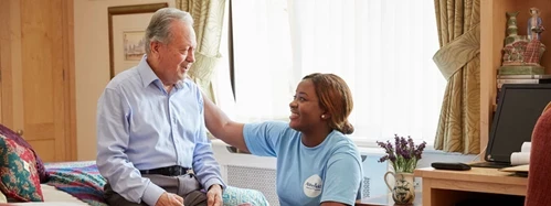 Abbeyfield staff member with resident