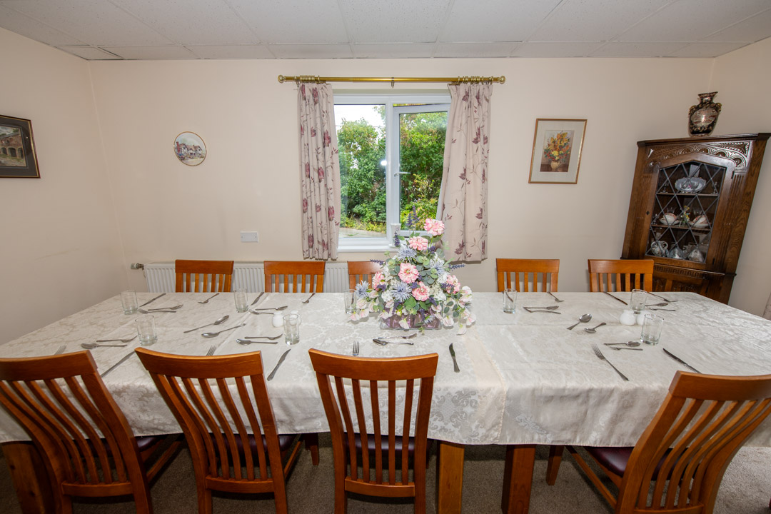 The dining room at Abbeyfield House, Ruthin LL15 1BL