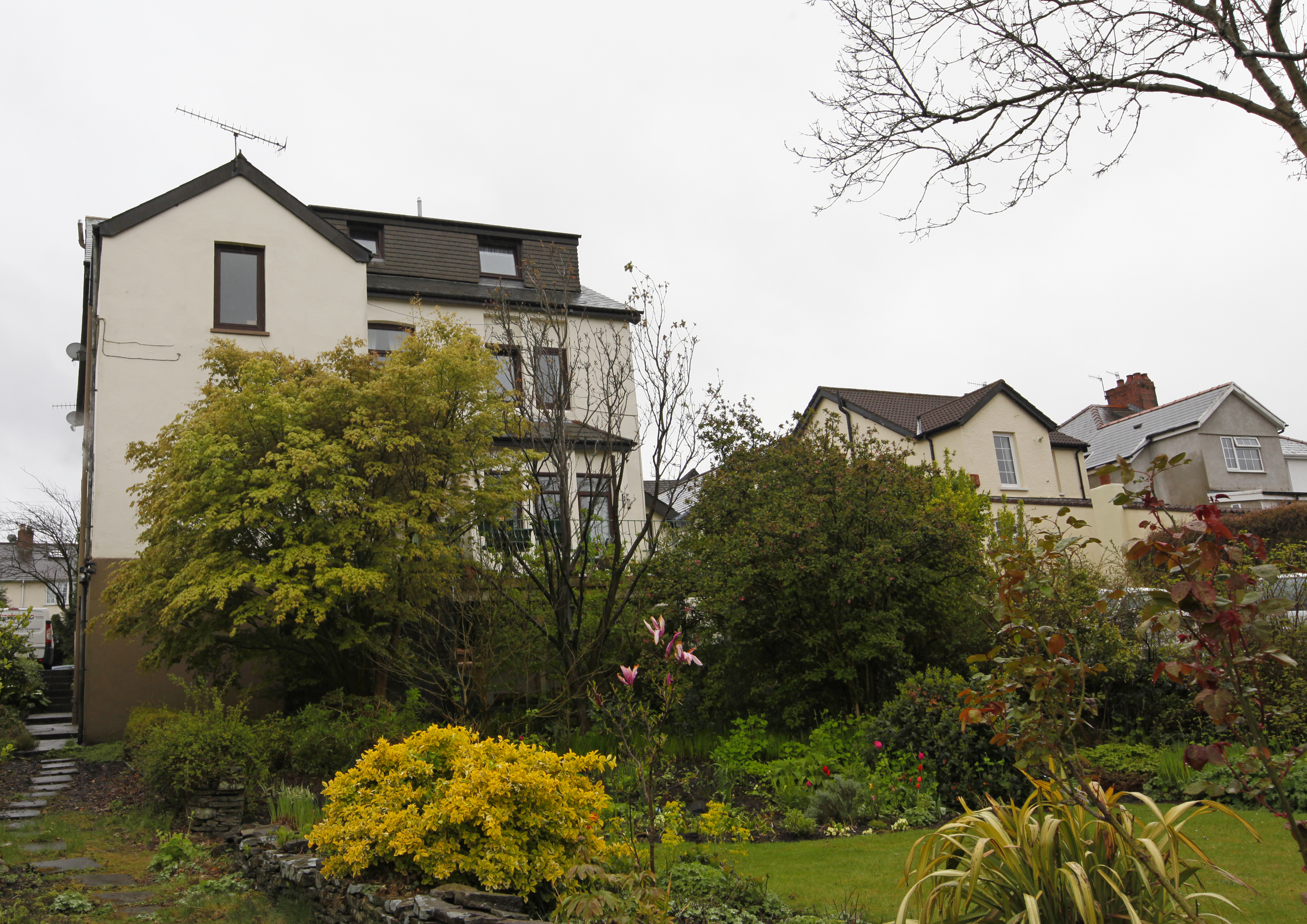 The garden at Abbeyfield House, Caerphilly CF83 1EH