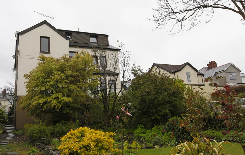 The garden at Abbeyfield House, Caerphilly CF83 1EH