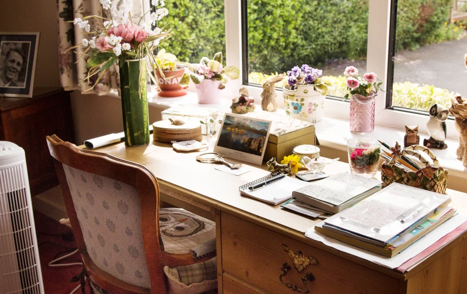 Resident bedroom overlooking the garden at Westgate