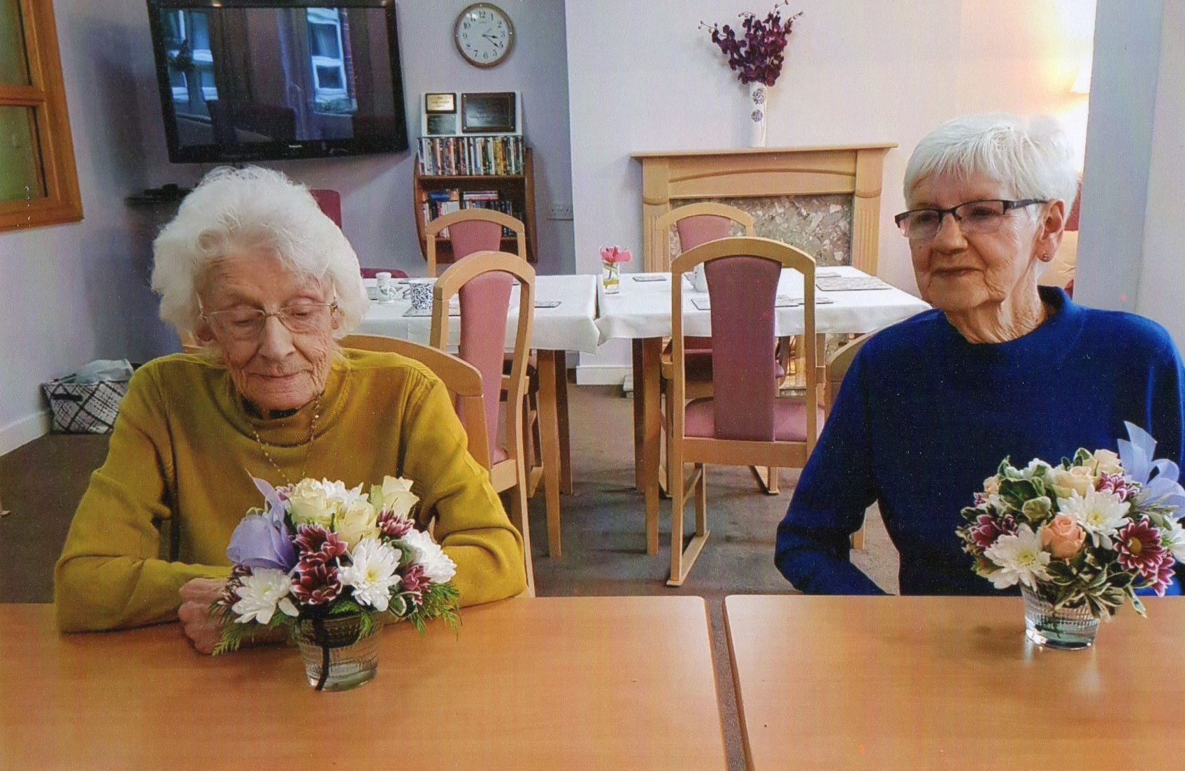 Millennium House 50Th Anniversary Celebrations with two of its residents at the table