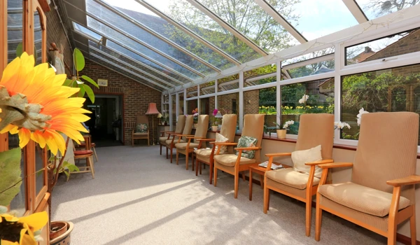 Large, Bright Conservatory Where Residents Can Relax, Socialise Or Enjoy The Views In The Garden At Warburton And Clarisse Lodge