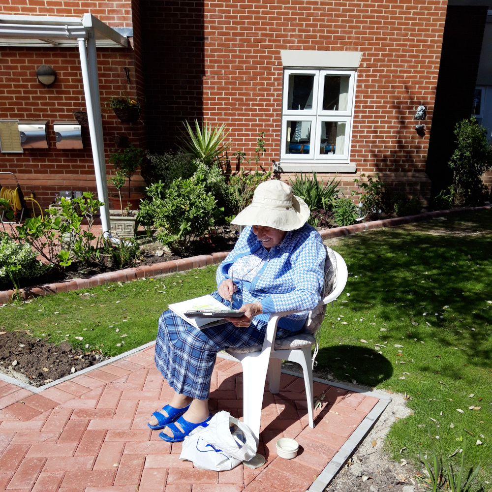 Pennant Outside In Garden
