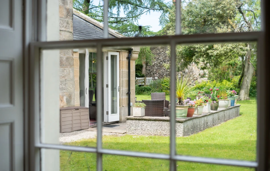 View Over The Garden From A Sash Window