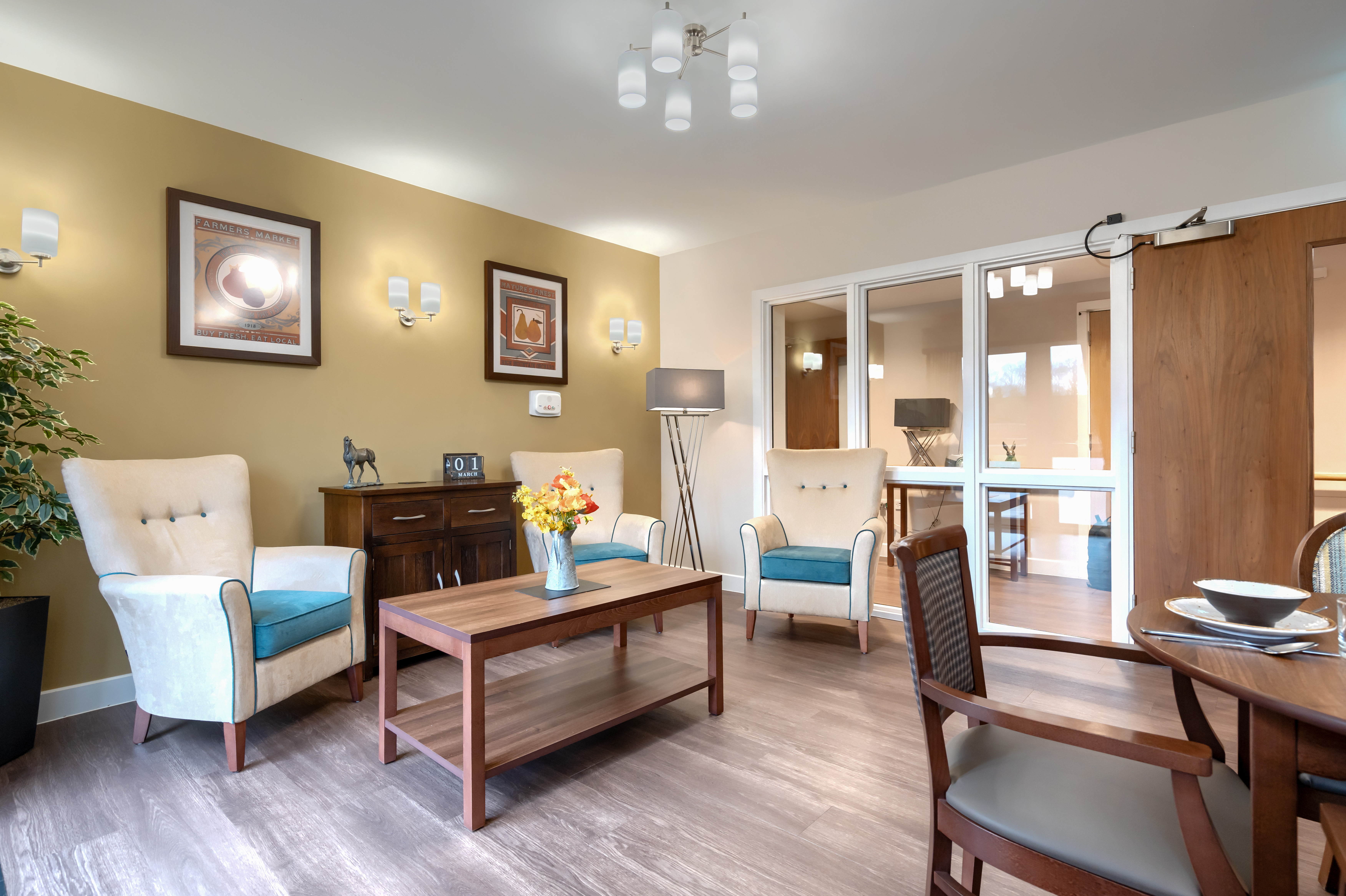 Welcoming and comfortable communal area at Westall House, designed for residents to relax and socialise