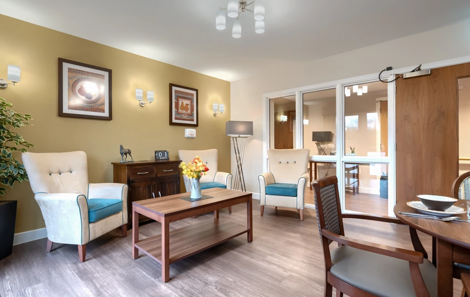 Welcoming and comfortable communal area at Westall House, designed for residents to relax and socialise