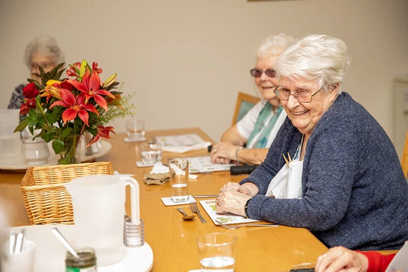 Residents sharing a joke