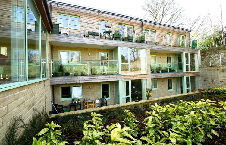 A view of the rooms and their glass balconies modern independent living at Ing Royde,