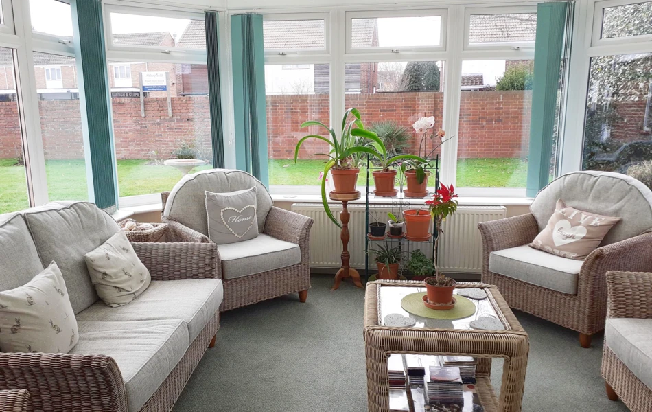 Bright And Spacious Conservatory Where Residents Can Relax And Socialise