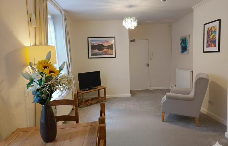 Seated Area With Table, Abbeyfield House, BS23 3BB